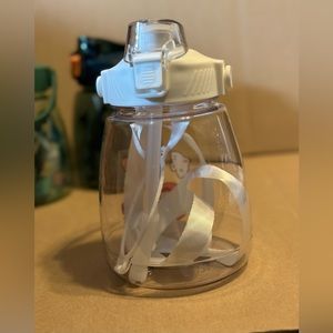 Children Outdoor Portable Sports Water Bottle Cup with Straw and Strap